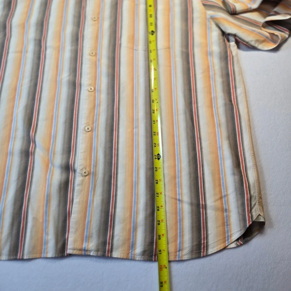 Tommy Bahama Button Down Mens XL Multi Color Excellent Ombre Stripe Long Sleeve